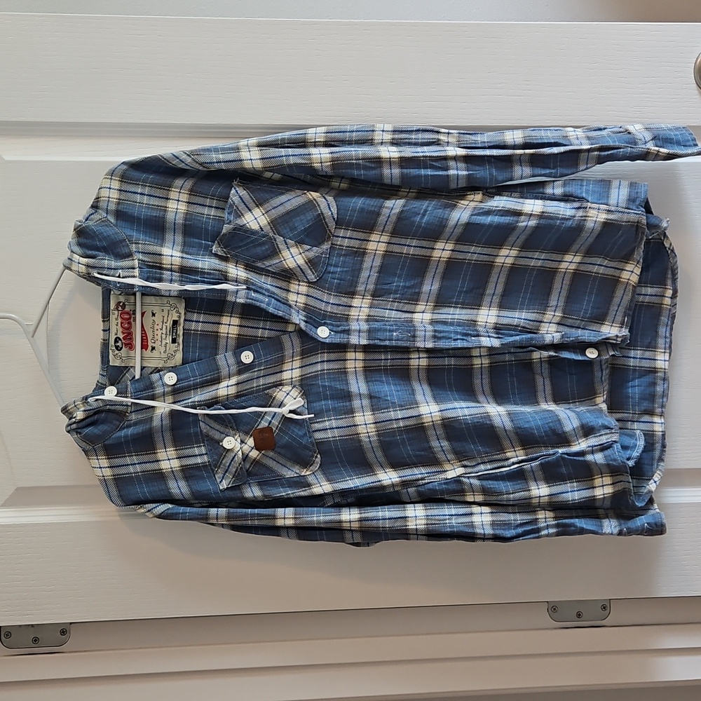 JNCO Crown Brand Flannel Hoodie SZ Small
